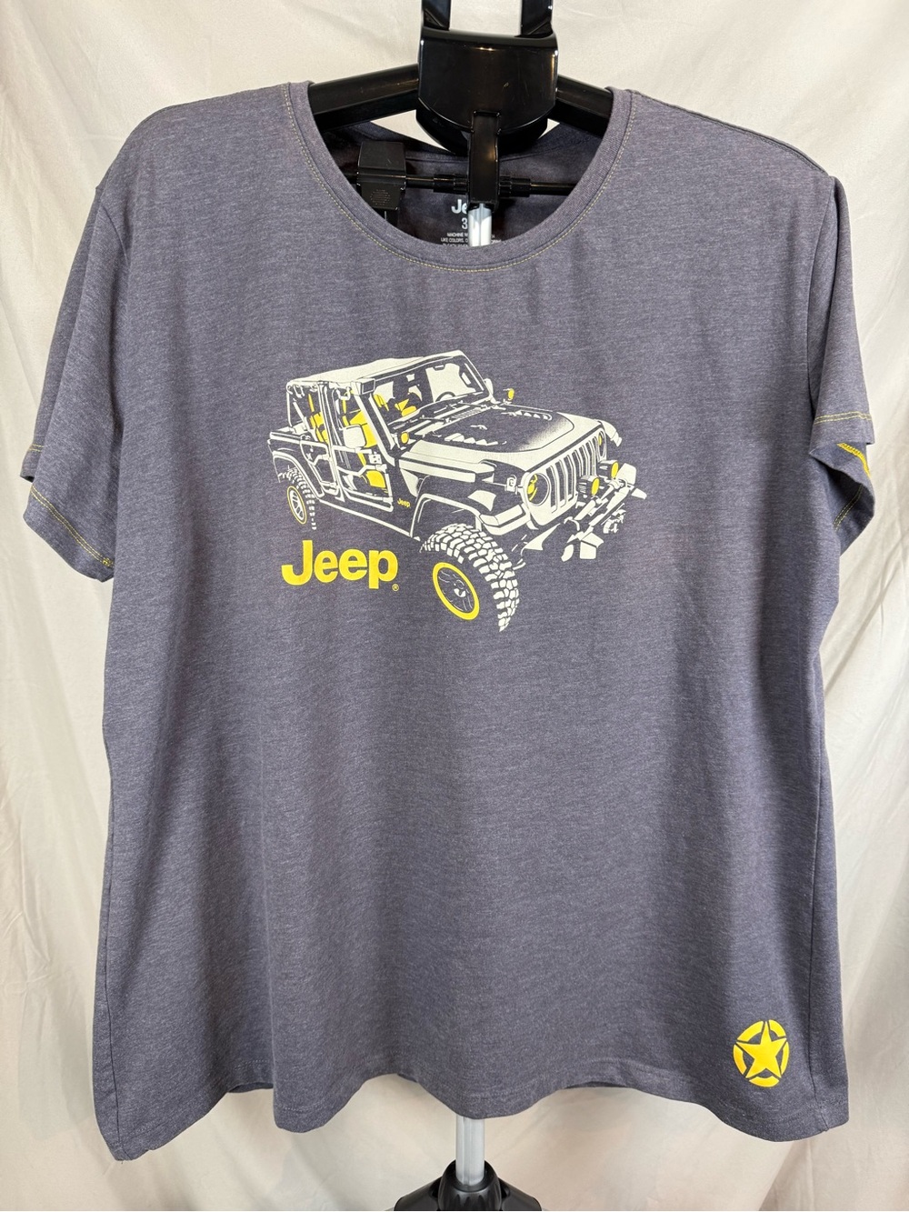 Jeep Wrangler 4 Wheel Drive Graphic T-Shirt - Gray - Men’s 3XL